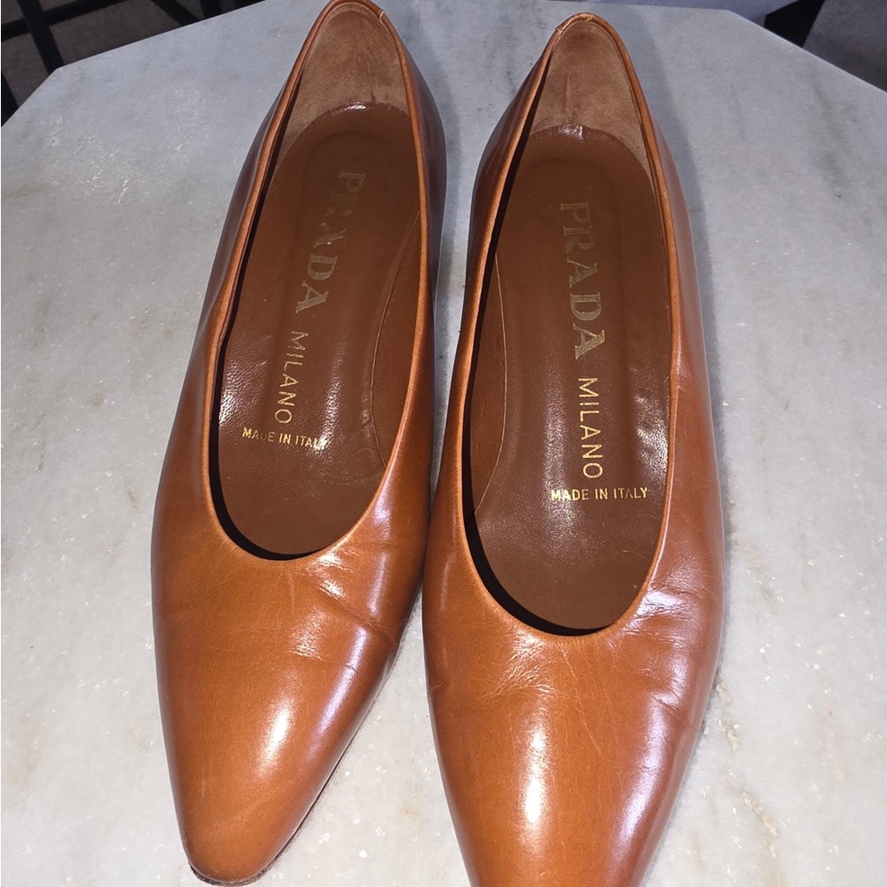 Prada Women's Brown Leather Loafers